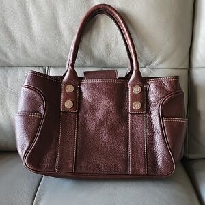 Michael Kors Elegant Brown Leather Handbag